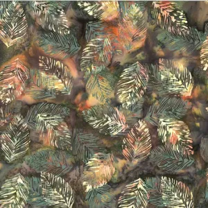 Hoffman Fabrics Scattered Autumn Leaves Batik Fabric T2394-66-Autumn
