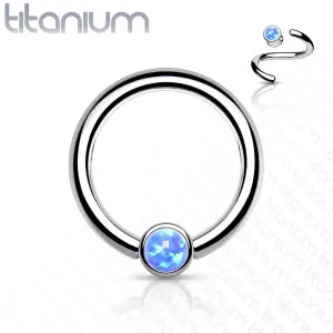 Implant Grade Titanium Opal  Captive Rings Ear Cartilage Nose Septum Ring