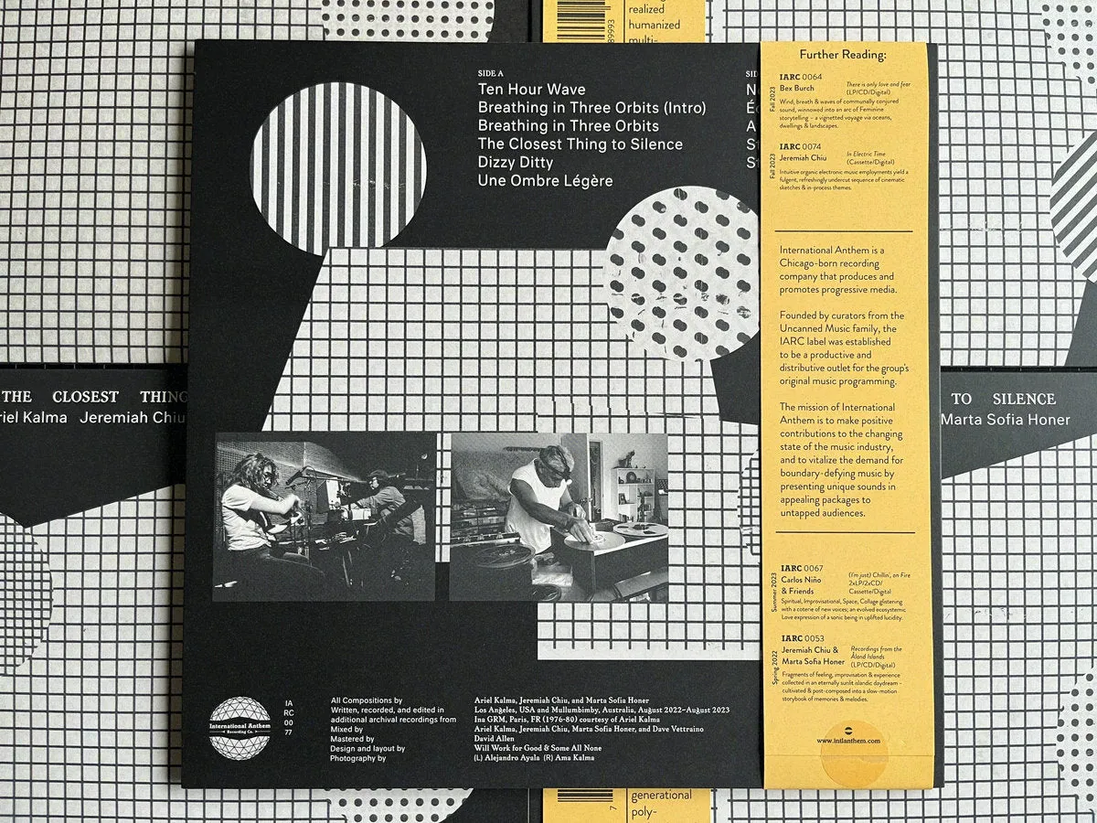 Kalma, Ariel, Jeremiah Chiu & Marta Sofia Honer – The Closest Thing To Silence [GRAY VINYL] – New LP