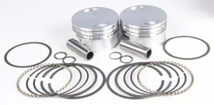 KB Performance KB348.005 Cast Piston Kit (95ci., Domed) - .005in. Oversize to 3.88in., 9.3:1 Compression
