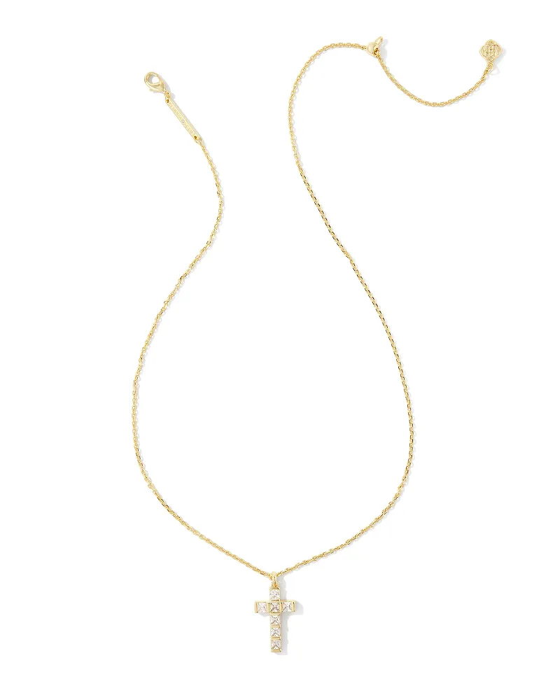 Kendra Scott Gracie Gold Cross Short Pendant Necklace