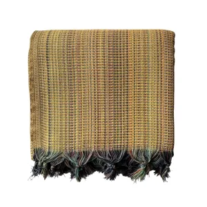 Lale - Hand Loomed Cotton Blanket - Mustard