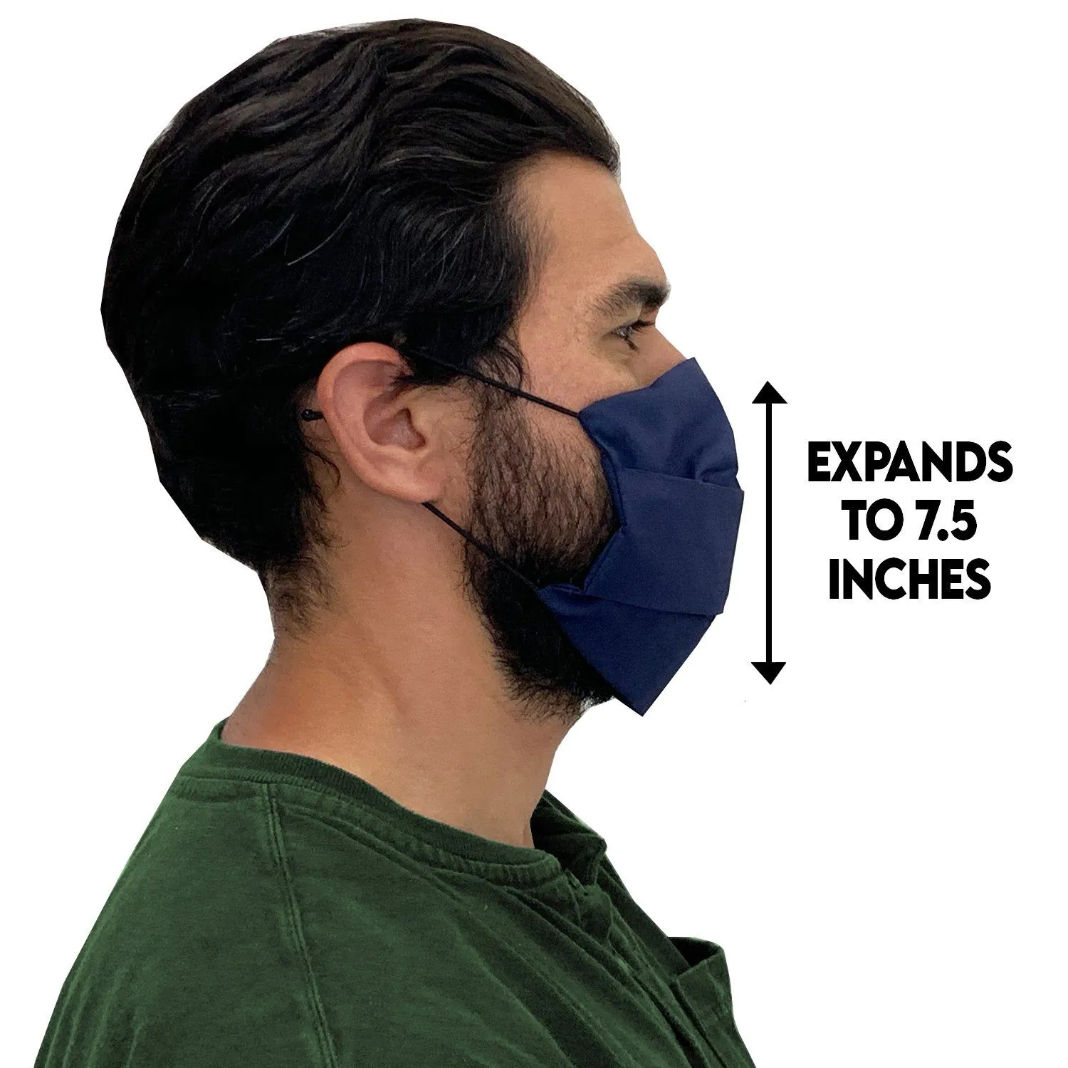 Large - 3XL Face Mask with Nose Wire & Soft Adjustable Elastic