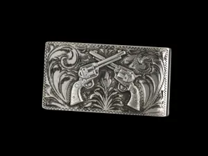 Large Cross Pistols Money Clip