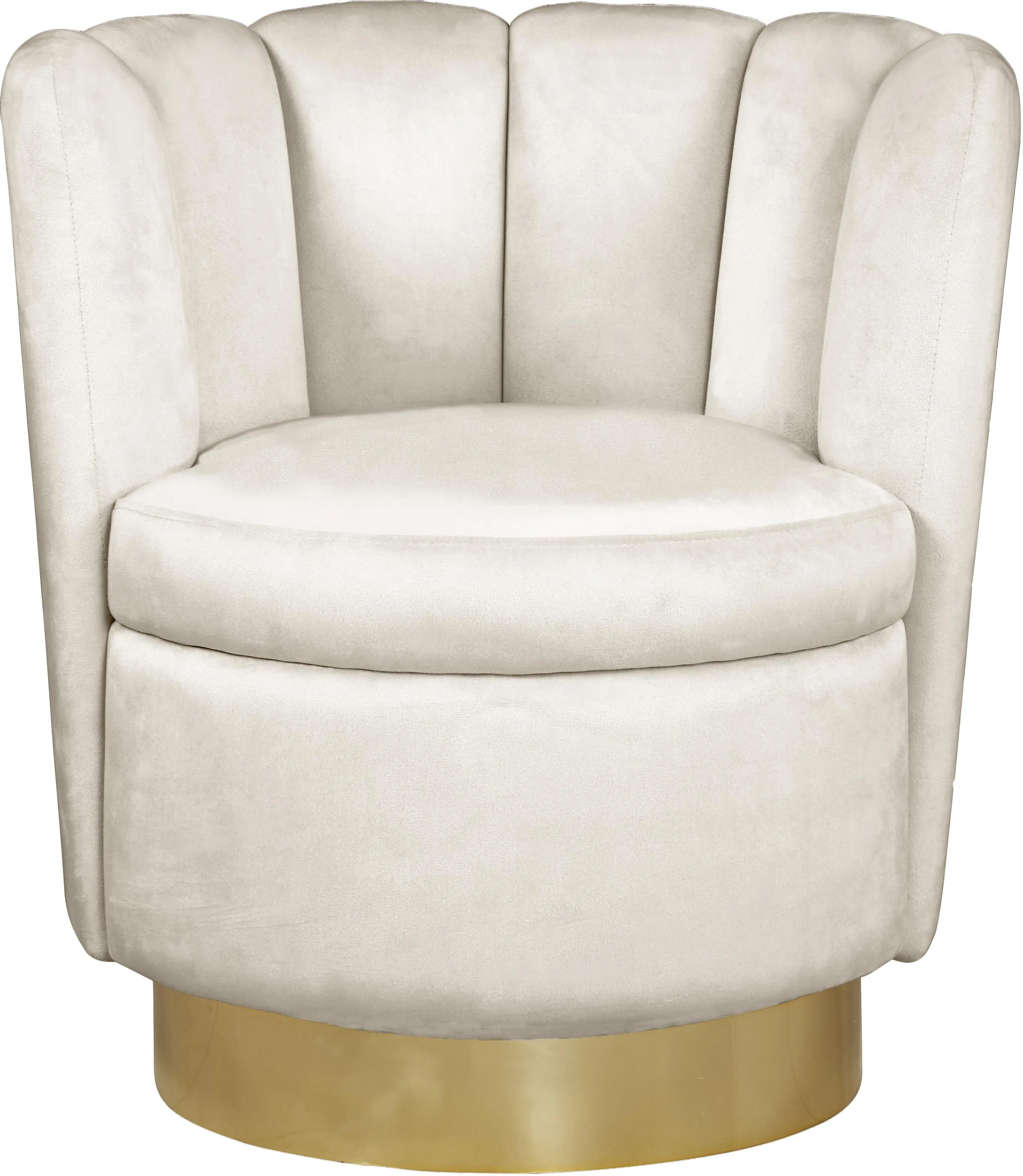 Lily Cream Velvet Accent Chair