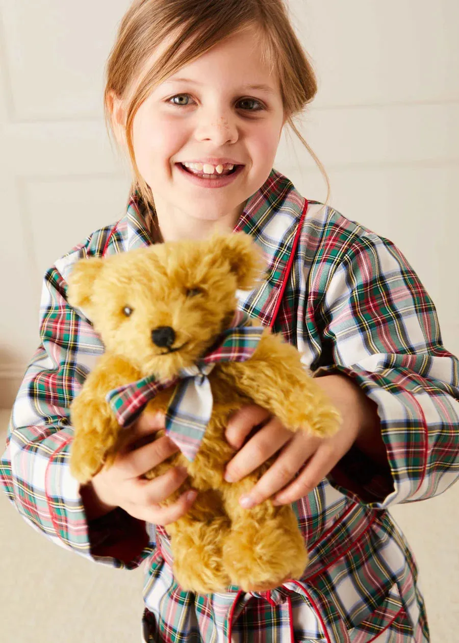 Limited-Edition Merrythought & Pepa Teddy Bear with Red Tartan Bow