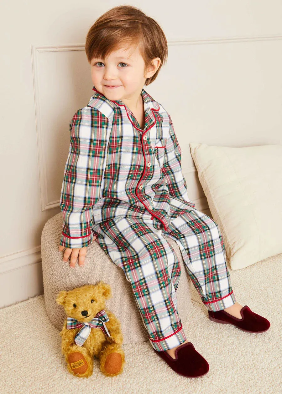 Limited-Edition Merrythought & Pepa Teddy Bear with Red Tartan Bow