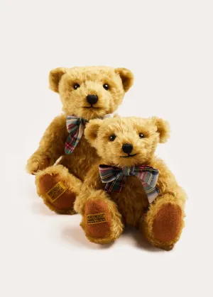 Limited-Edition Merrythought & Pepa Teddy Bear with Red Tartan Bow