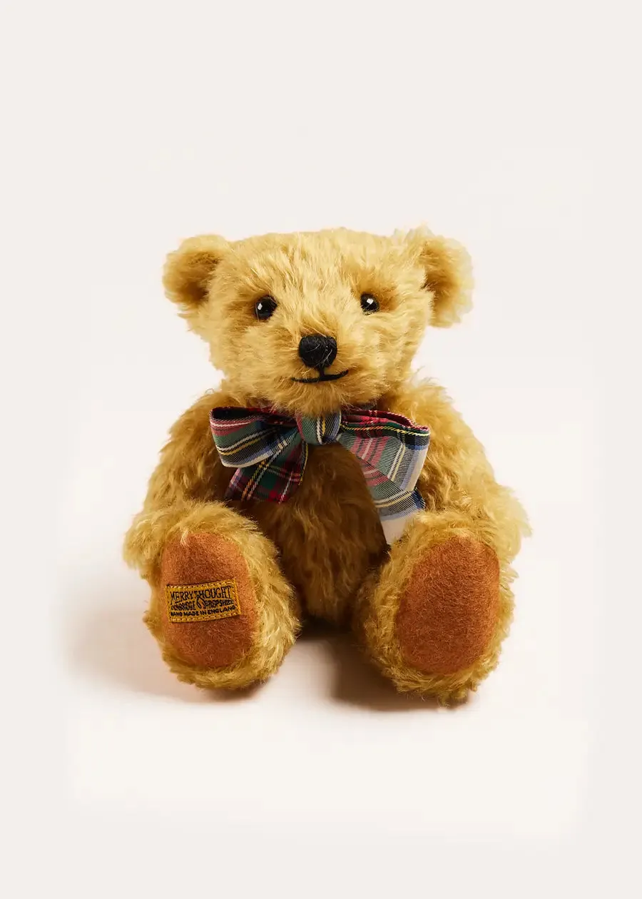 Limited-Edition Merrythought & Pepa Teddy Bear with Red Tartan Bow