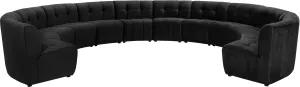 Limitless Black Velvet 12pc. Modular Sectional