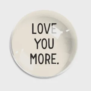 Love You More Crystal Dome Paperweight