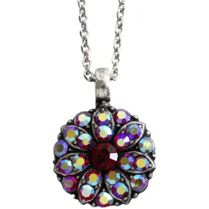 Mariana "Red AB" Guardian Angel Silver Plated Pendant Crystal Necklace, 5212 208AB