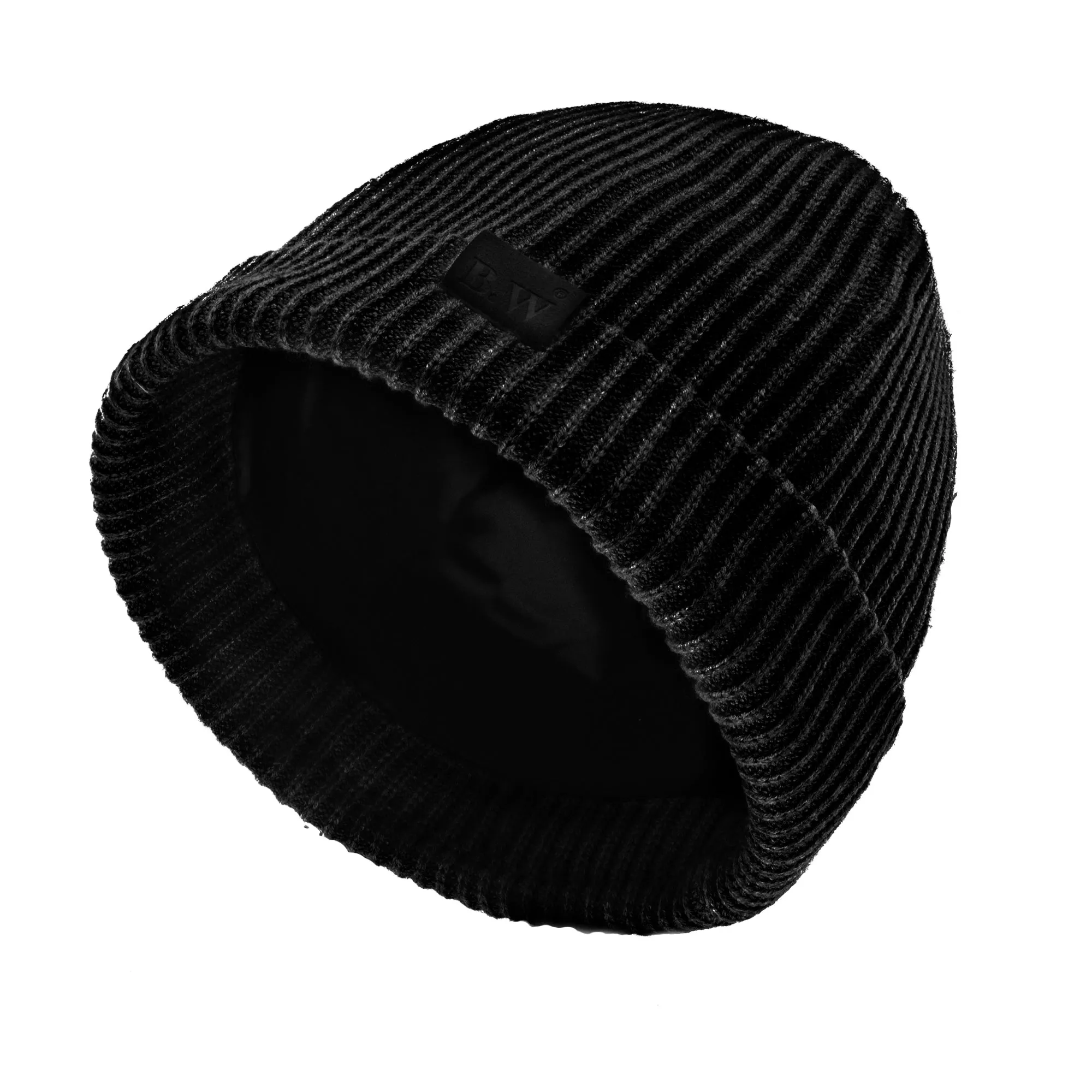 Men's Satin Lined Fischer Cap - Black