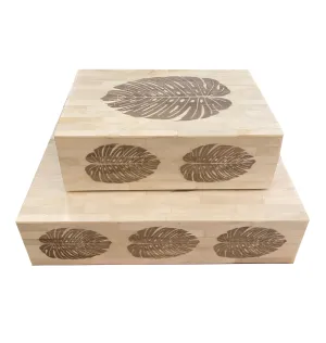 Monstera Leaf Etched Box