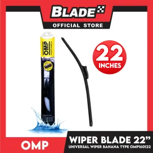 Omp Flat Wiper Blade 22'' 550mm OMP160122 for Ford Expedition, Civic, Hyundai Accent, Eon, Kia Picanto, Mitsubishi Mirage,Montero