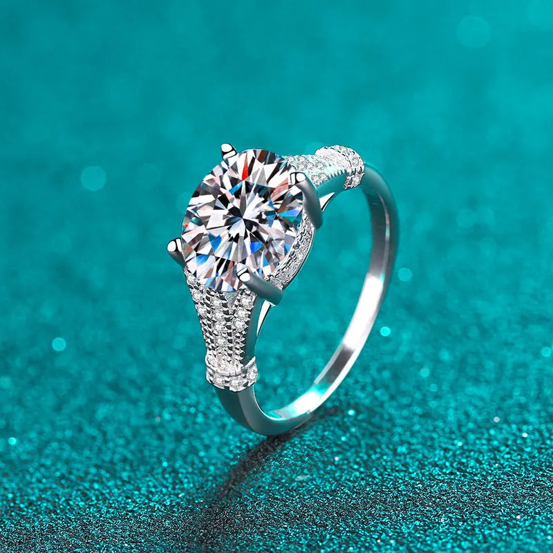 Oval Cut Moissanite Engagement 3 carat Wedding Ring- RM053