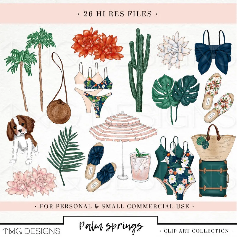 Palm Springs Clipart Collection