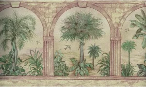 Palm Tree in Arches 29577 Wallpaper Border