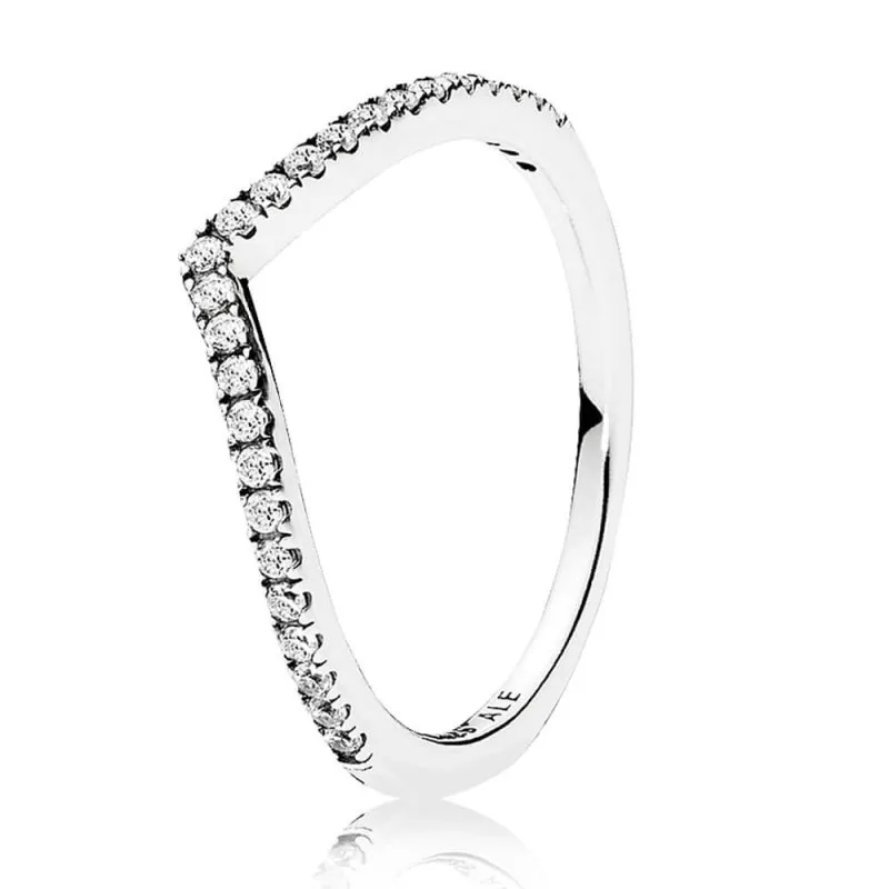 Pandora Sparkling Wishbone Ring