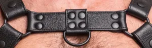 PARTS - Bulldog Harness Centre Straps - Black White Stainless
