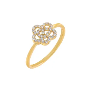 Pavé Rose Flower Ring