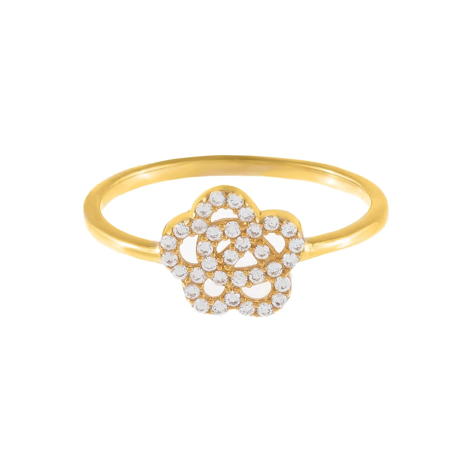 Pavé Rose Flower Ring