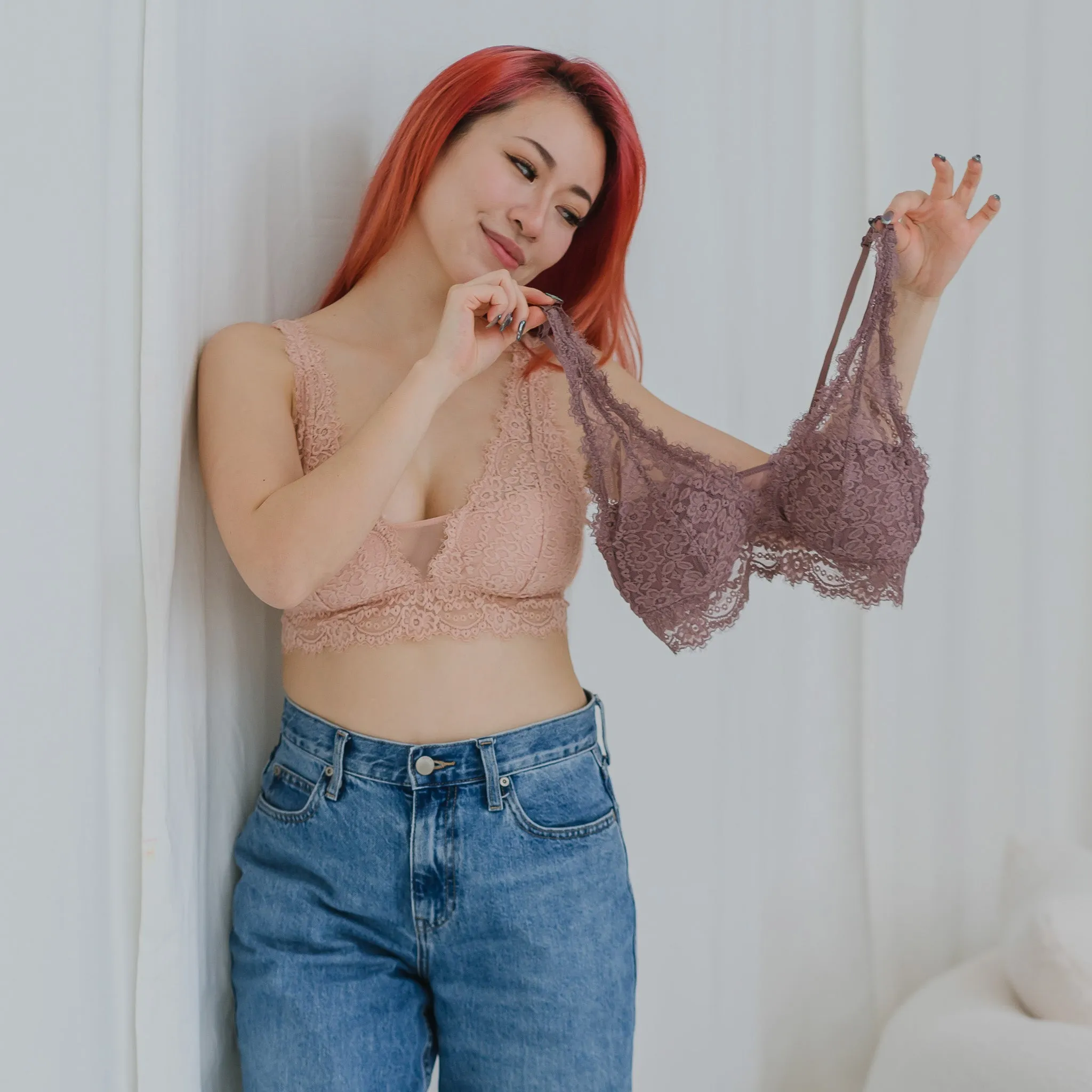 Petal Soft! Lace Lightly-Lined Bralette in Sweetberry