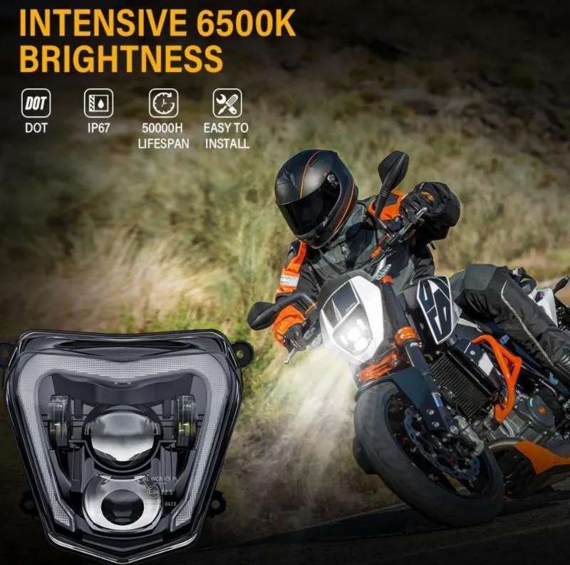 Phare LED moto KTM Duke 690 | 2012-2019 | Homologué