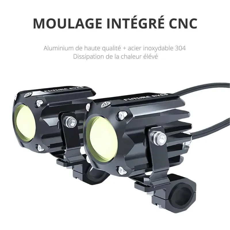 Phare moto LED Additionnel |  F150-S (Interrupteur Sans fil)