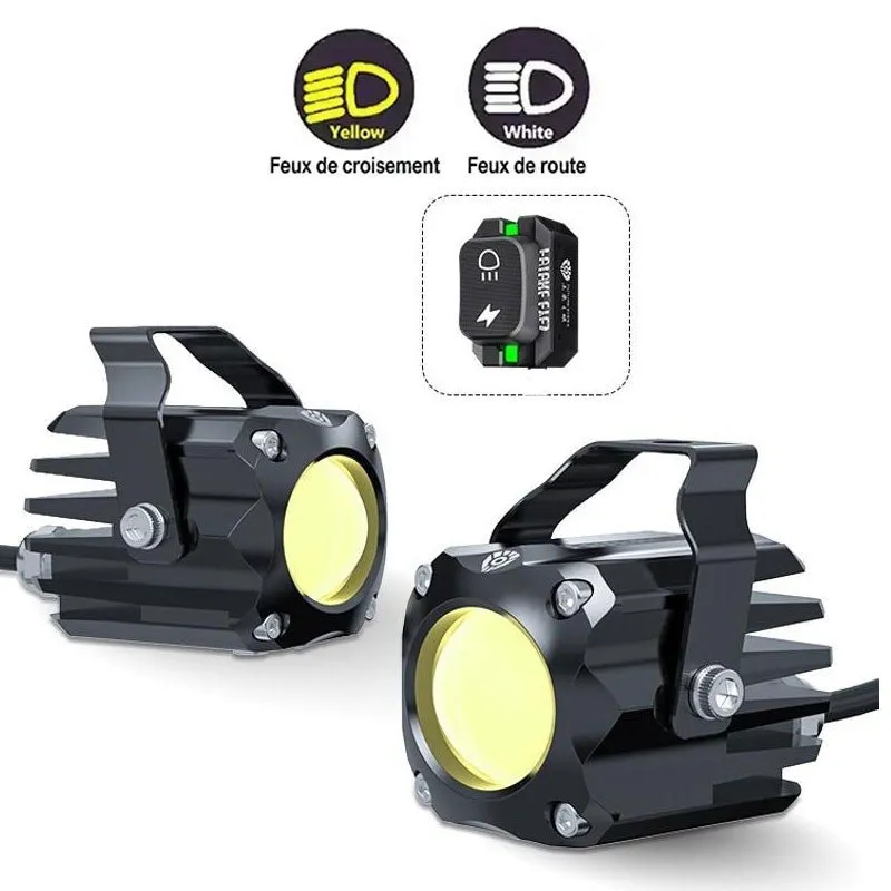 Phare moto LED Additionnel |  F150-S (Interrupteur Sans fil)