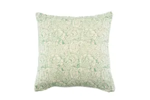 Pillow: Hand block printed linen, Heritage print - P449