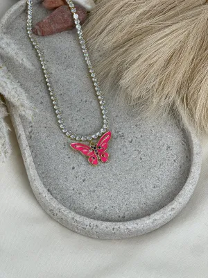 Pink Butterfly Chain