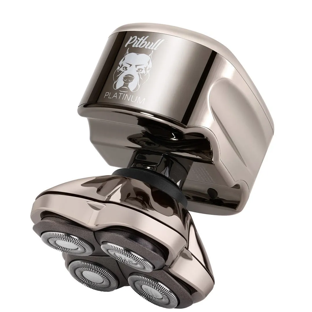 Pitbull Platinum PRO Rasoir Electrique Homme pour tête et visage avec une lame CR3 en plus