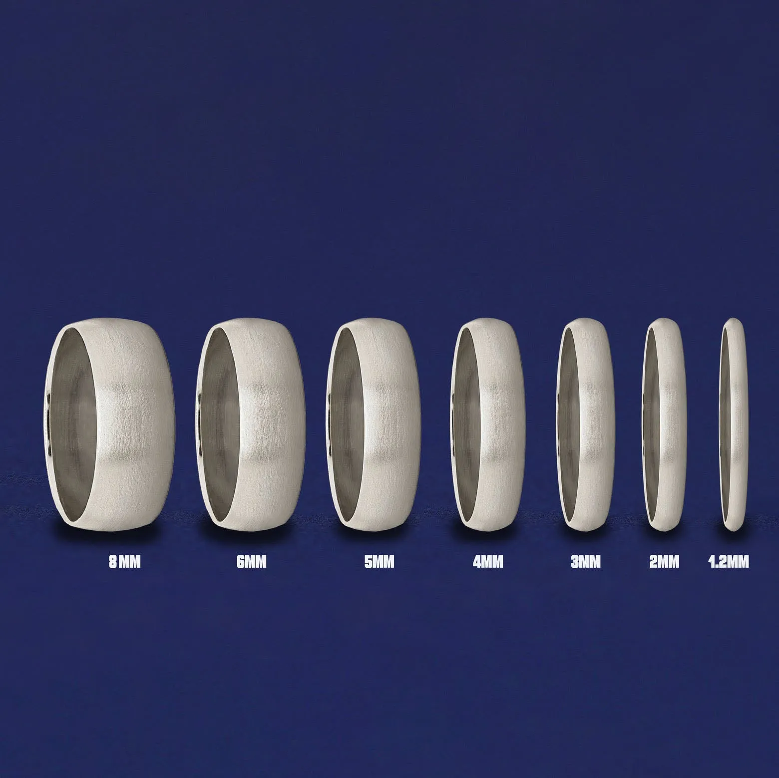 Platinum Curvy Matte Band