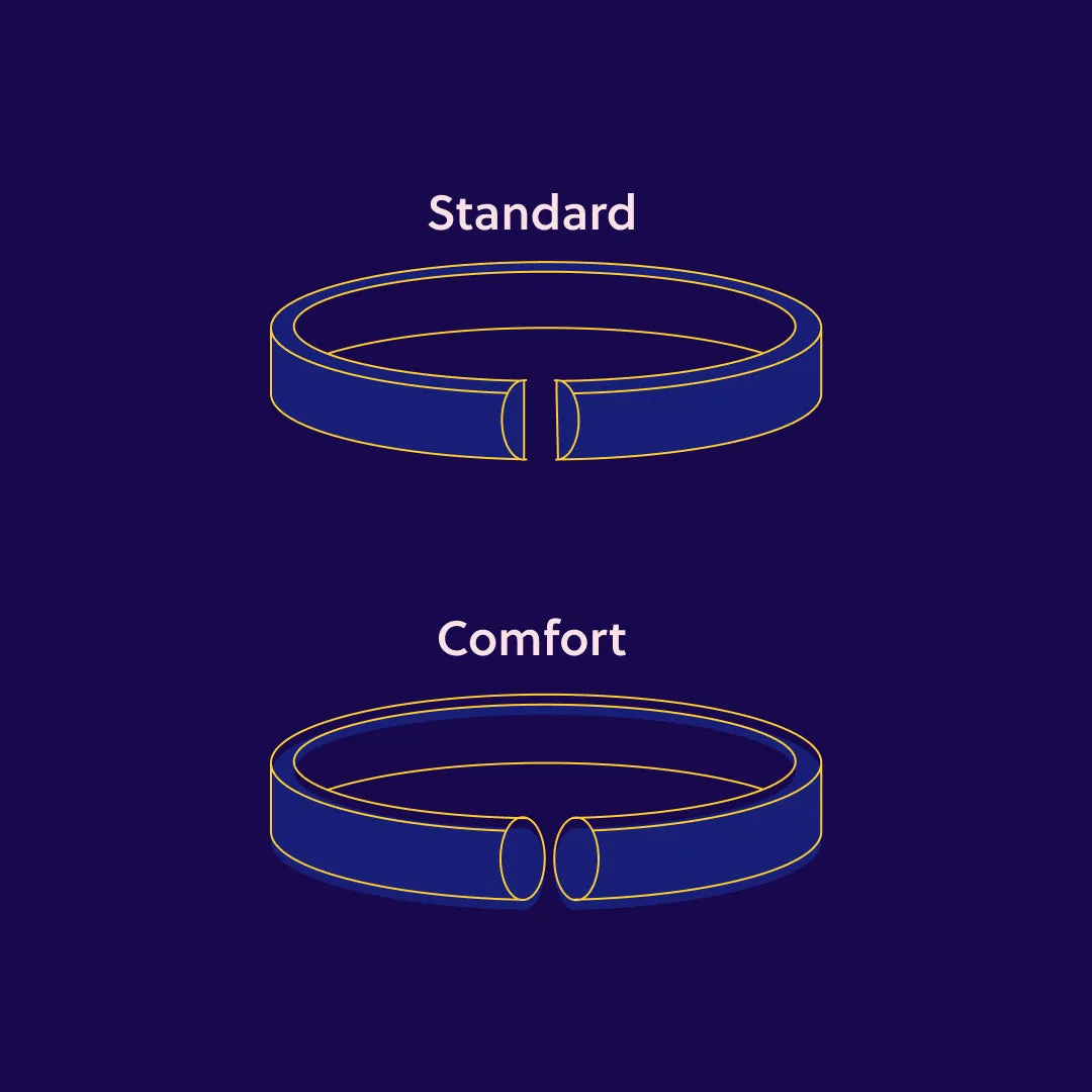 Platinum Curvy Matte Band