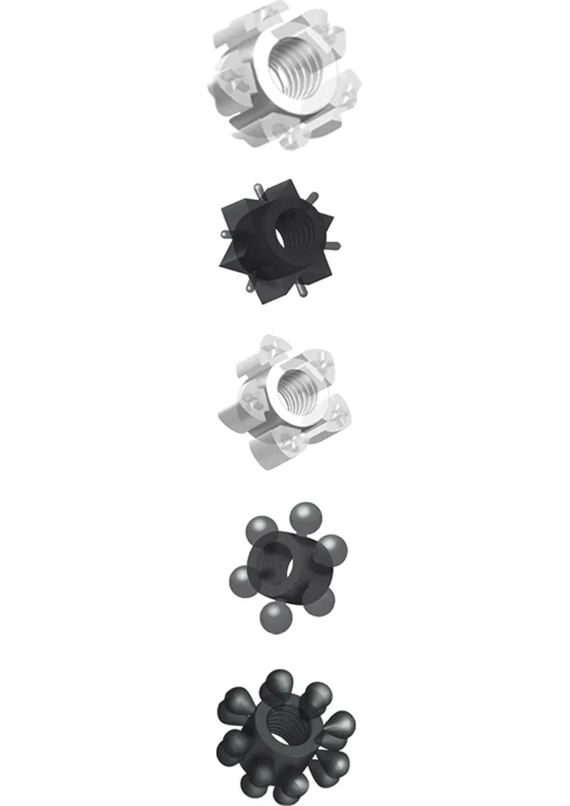 Pleasure Stars Black/Clear C*Ckrings