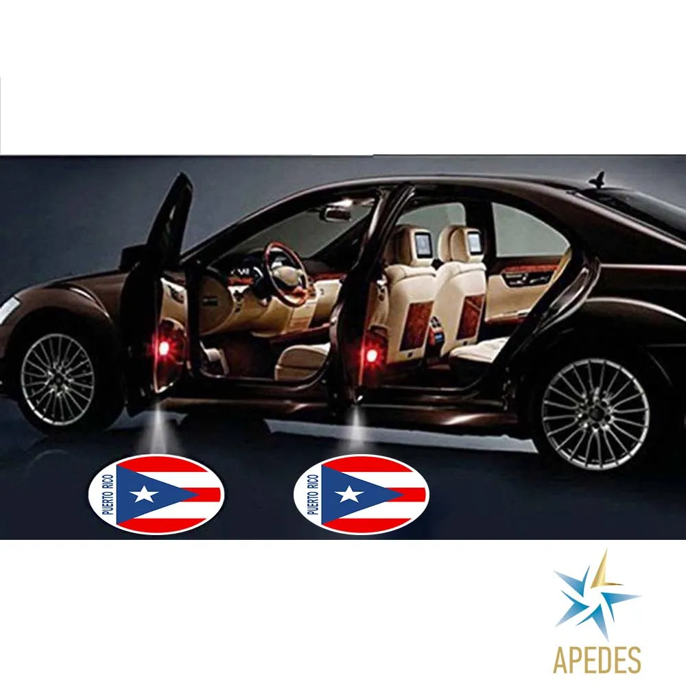Puerto Rico Car Door LED Projector Light (Set of 2) Wireless