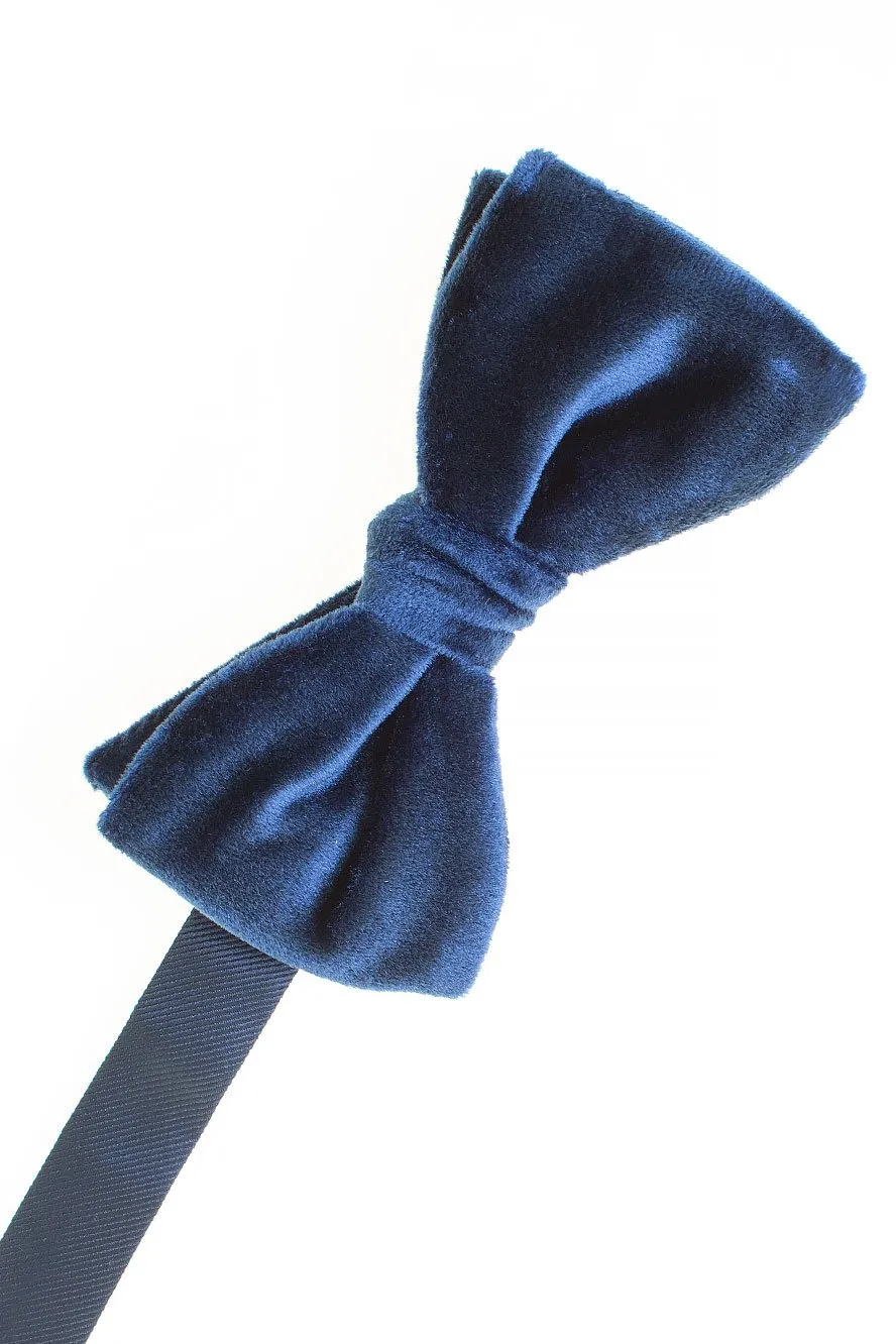 "Luxor" Dark Blue Velvet Bow Tie