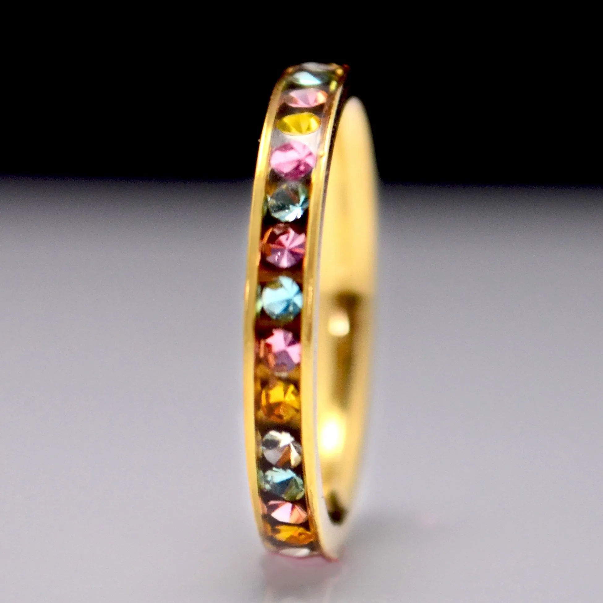 Rainbow Crystal Ring