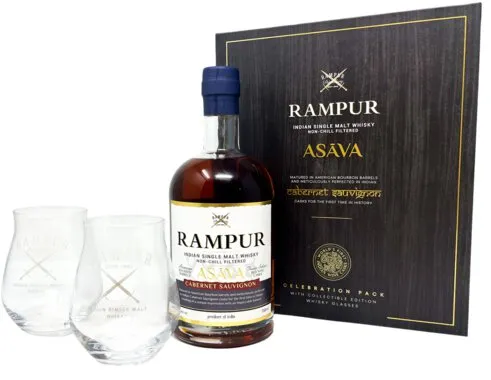 Rampur Single Malt Asava Giftset Glassese