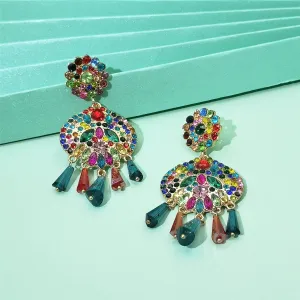 Red Cubic Zirconia & 18K Gold-Plated Drop Earrings