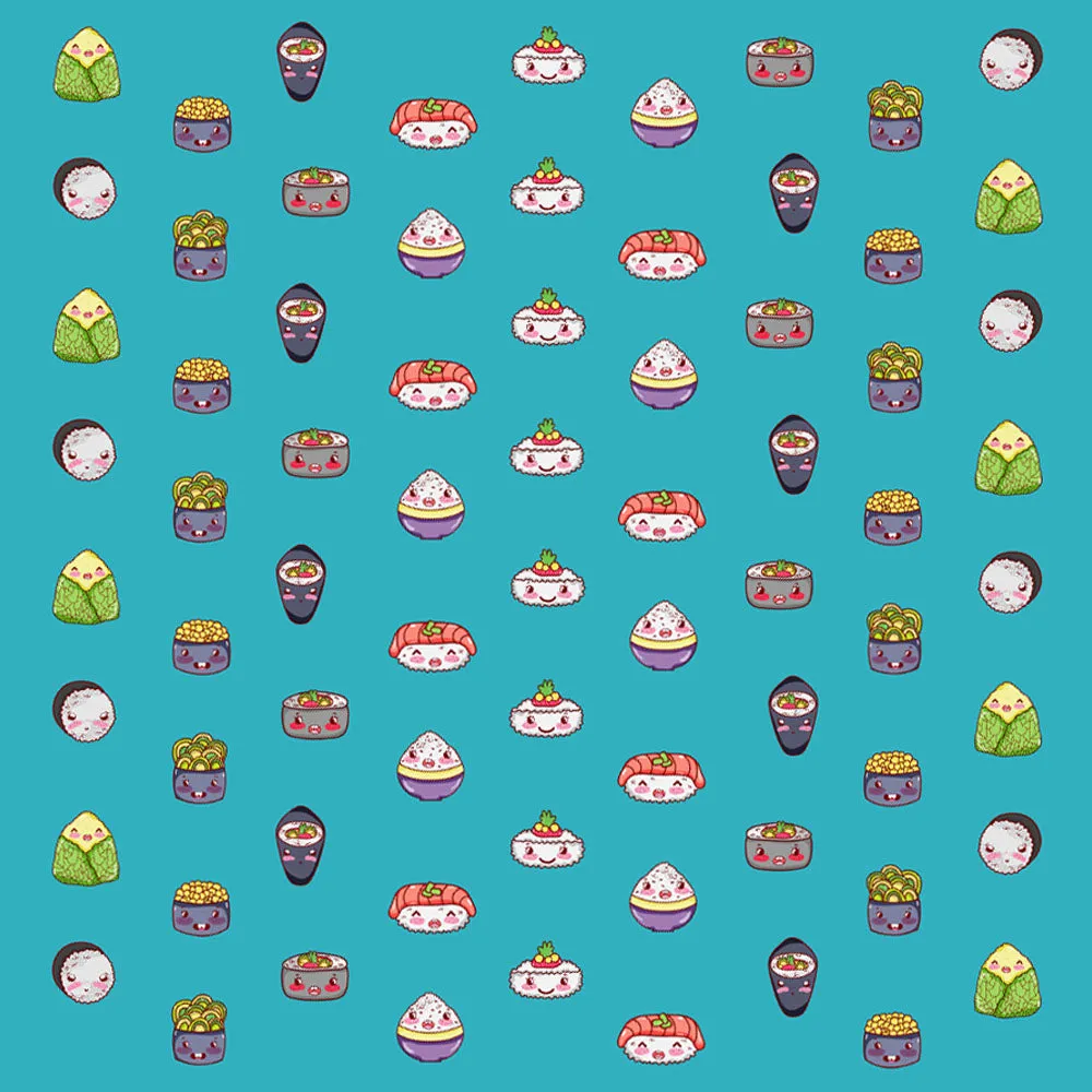 Reusable Adult Mask [ Sushi ] with filter pocket