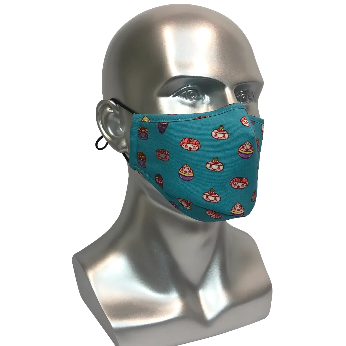 Reusable Adult Mask [ Sushi ] with filter pocket