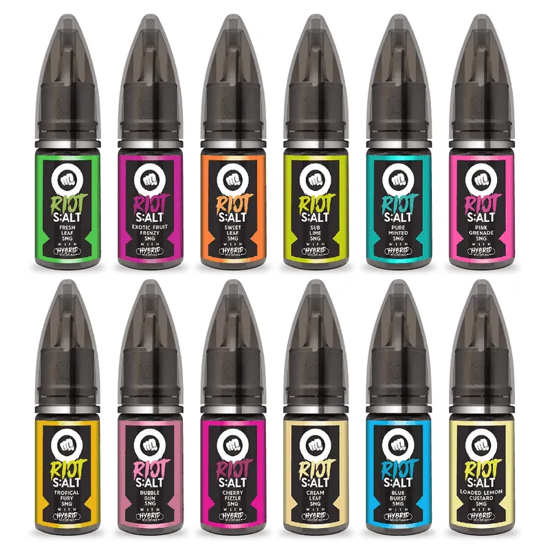 RIOT SALT 10ML NIC SALT BY RIOT SQUAD - 5MG|10MG|20MG- MIX&MATCH 4 X £10.00