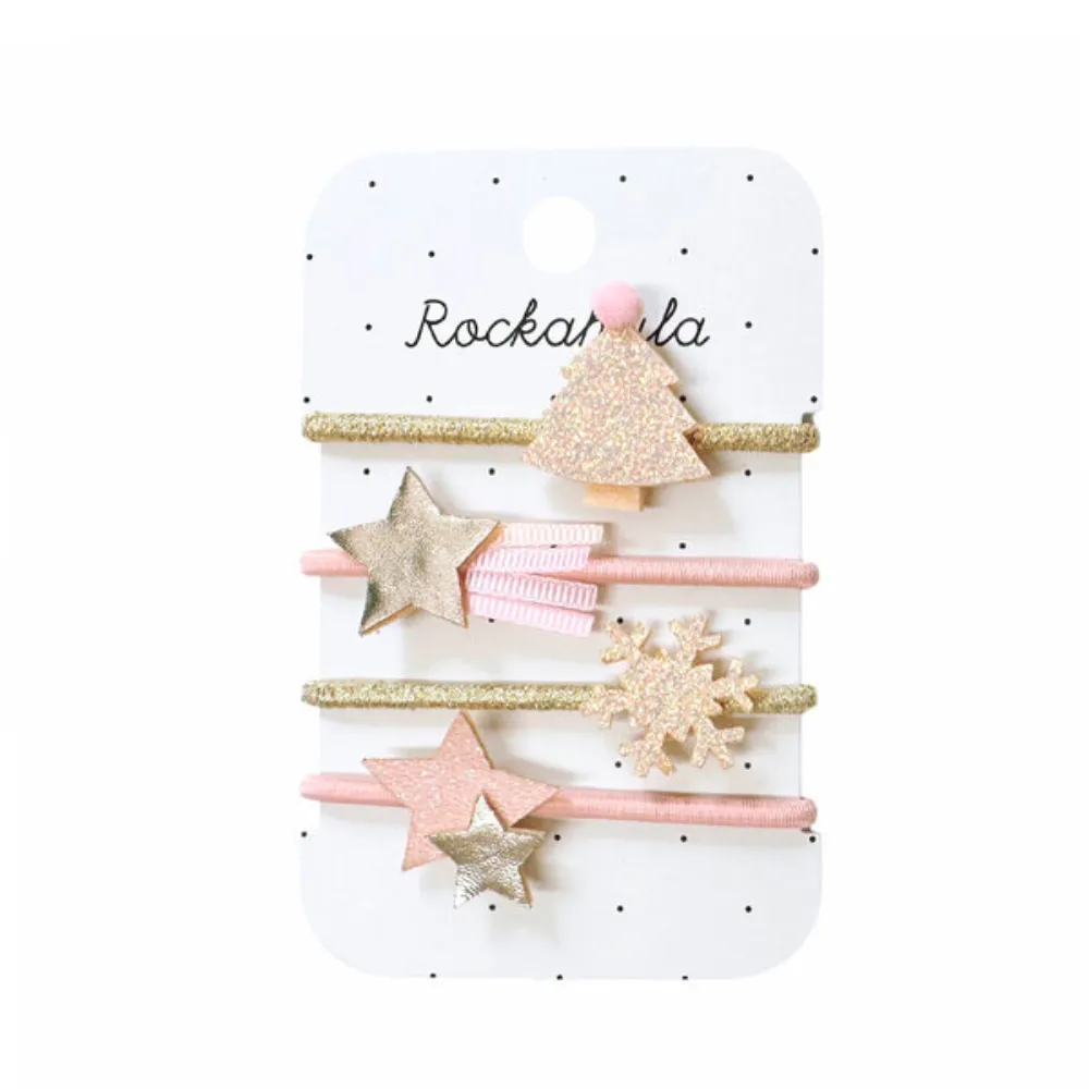 Rockahula Frosted Shimmer Christmas Tree Hair Bobbles