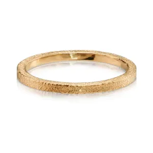 Rose Gold Flat Textured Band Narrow Width