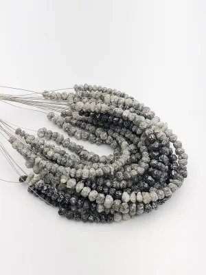 Rough Gray Diamonds, Gemstone Beads, Half Strand, 4.5"