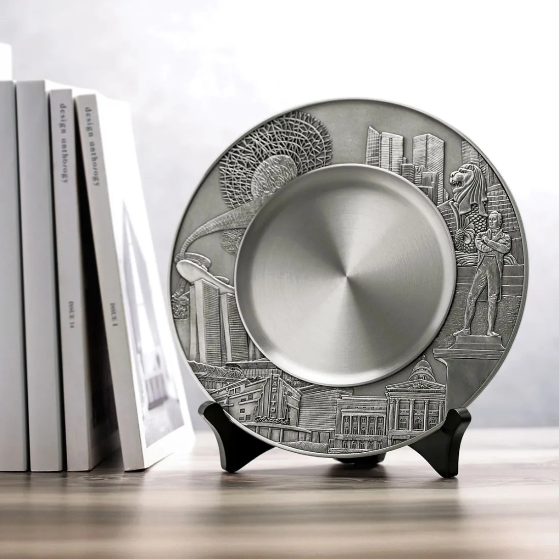 Royal Selangor Hand Finished Singapore Scenes collection Civic District Plate 25cm