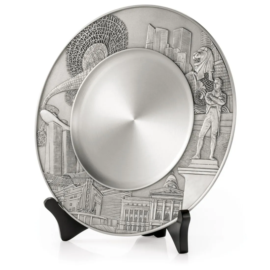 Royal Selangor Hand Finished Singapore Scenes collection Civic District Plate 25cm