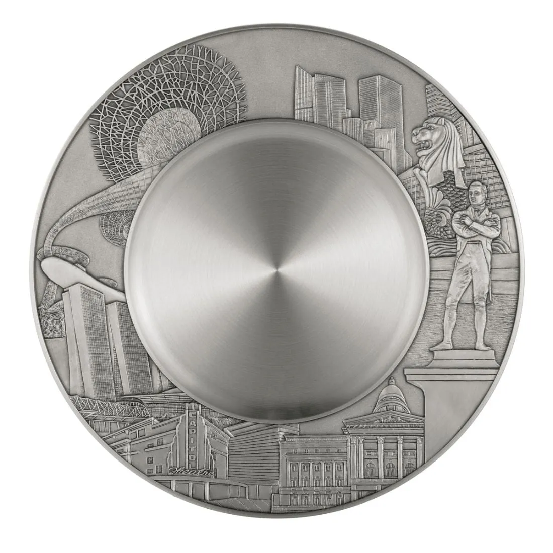 Royal Selangor Hand Finished Singapore Scenes collection Civic District Plate 25cm